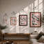 White Flowering Stems Botanical - Framed Print-215809824-215809822