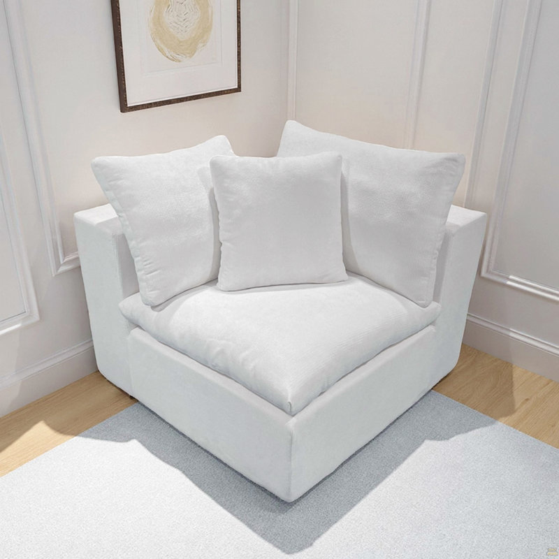 Canapé modulaire modulaire, Blanc