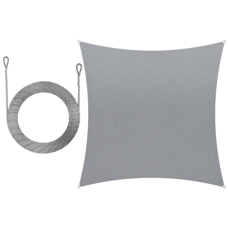 Voile d'ombrage, 14 pi x 14 pi, Gris