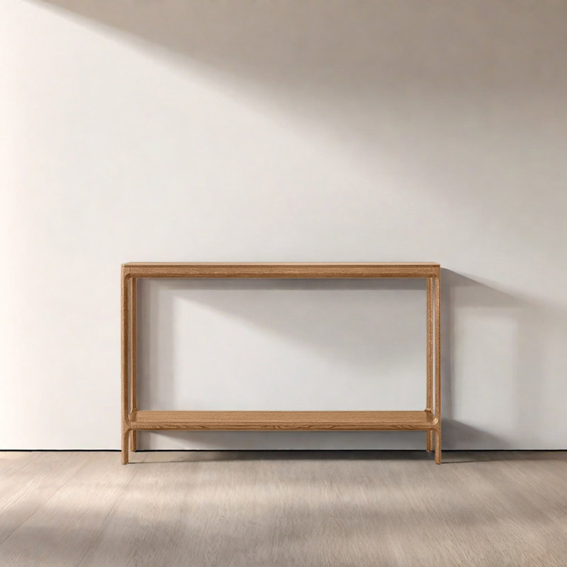 Rural Retro Simple Multifunctional Console Table, 33.86" H x 48.03" W x 9.84" D, Natural Wood