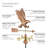 43'' H Metal Animals Weathervane