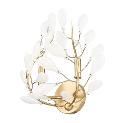 Claudine 14.25 inch Modern Gold 2 Light Wall Sconce