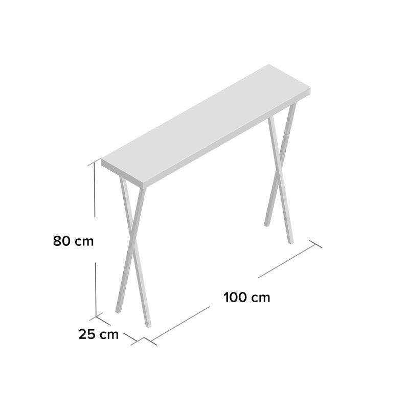 Adiline 100cm Console Table, Dark Marble