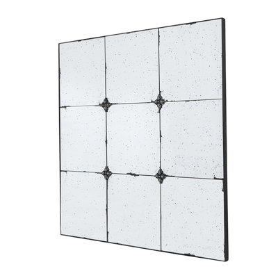 36x36" Traditional Decor Style Antique Glass Panel Mirror