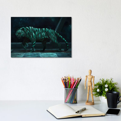 Space Tiger by Jade Merien - Wrapped Canvas Gallery-Wrapped Canvas Giclée