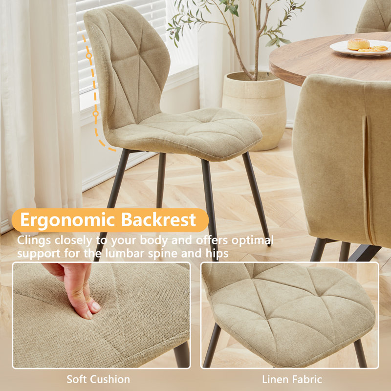 Miko 50 cm H Velvet Side Chair, Cream