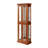 Classic Style Walnut Curio Cabinet With Internal Lighting And Adjustable Shelves - Magnetic Door Hinges 4 Doors Shelving Mirrored Back Extra Storage-1395385602