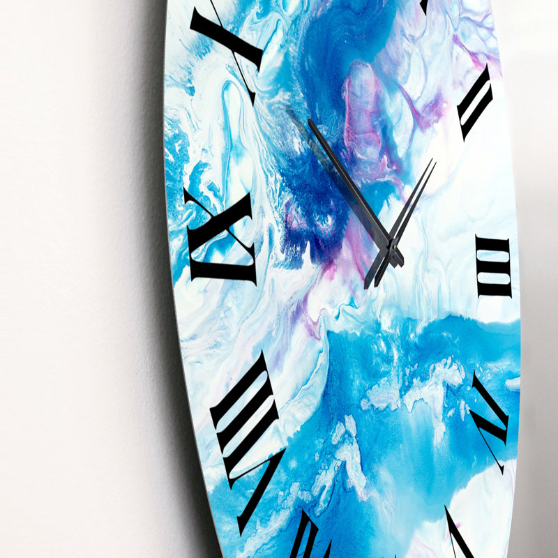 Horloge murale moderne Blue Wave, Petit