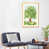 Toile encadrée de bois rustique foncé
