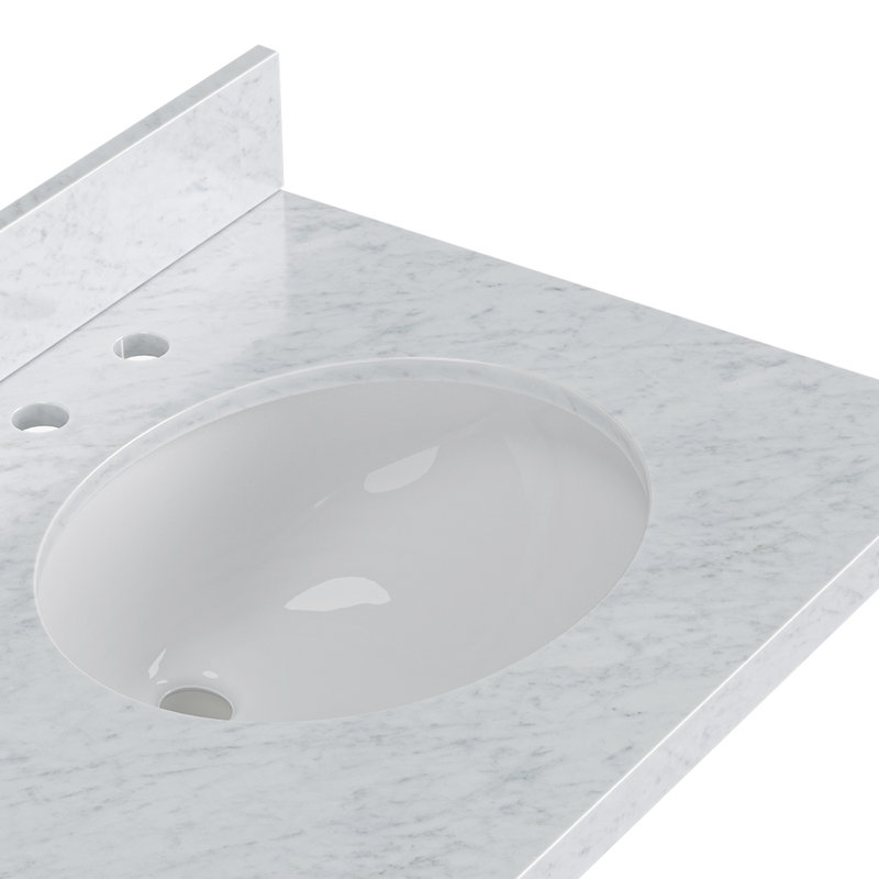 ARIEL Monroe 72 Double Sink Bathroom Vanity with Carrara Quartz Top, Midnight Blue, 72" - 73", Italian Carrara Marble