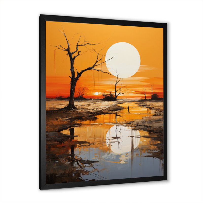 Jaune, bleu, prairies, or et ciel - impressions sur toile, H 32 po x l 24 po x P 1 po, Cadre photo noir