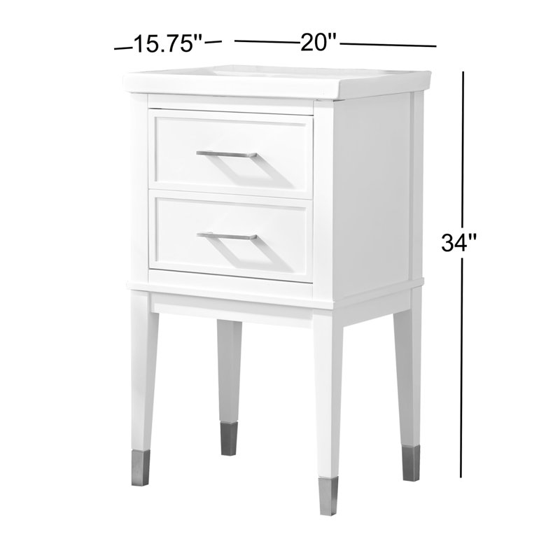 Ensemble de meuble-lavabo simple 20 po Deon, Vert