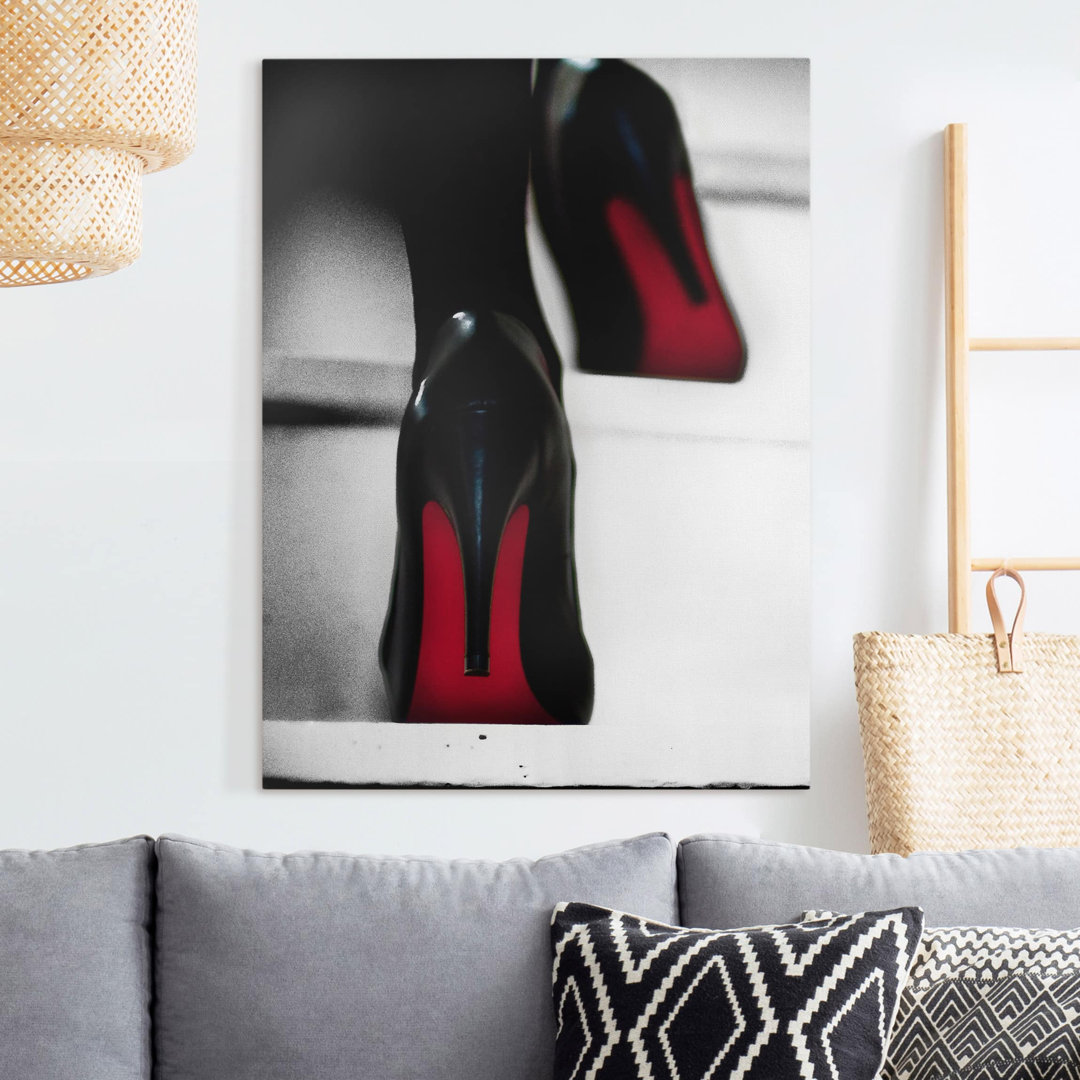 Leinwandbild High Heels in Rot