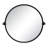 Opeline 26'' x 26'' Matte Black Round Beveled Bathroom Mirror