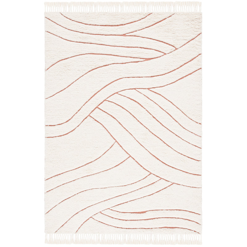 Tapis ivoire touffeté en laine / coton recyclé Vermont, Rectangle 4 pi x 6 pi