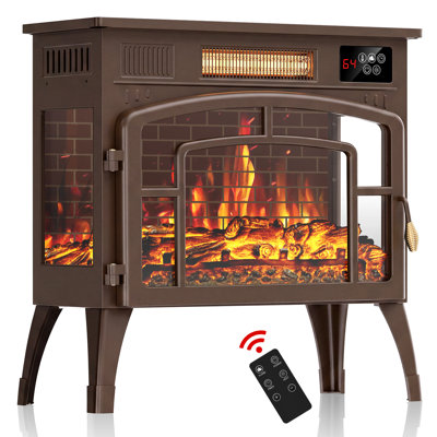 23" Freestanding Electric Fireplace Stove
