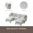 96.5" Sectional Couch For Living Room, Upholstered Soft Chenille Fabric Sofa With Storage, 3-Seater With Two Ottomans U Shape Sofa-441490523
