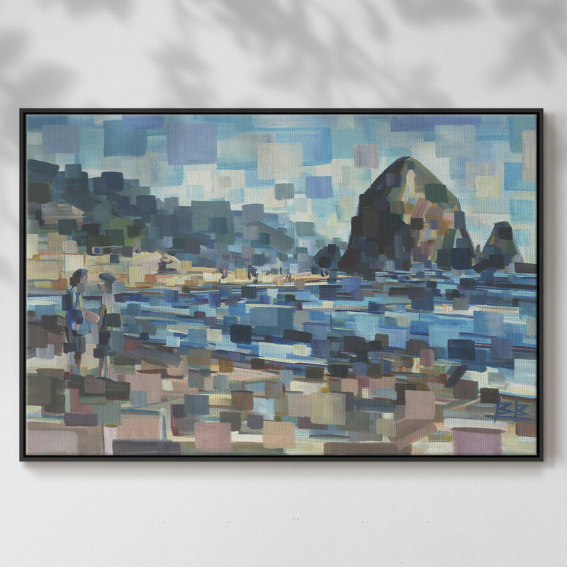 «Evening in Cannon Beach», reproduction sur toile flottante, H 25 po x l 17 po x P 2 po, Noir