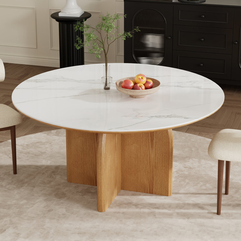Table de salle à manger Jerhonda, H 30,3 po x L 59 po x l 59 po