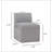 Grey Fabric Armless Chair