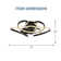 22" Black Modern Flush Mount Low Profile Ceiling Fan with Light and Smart APP Control