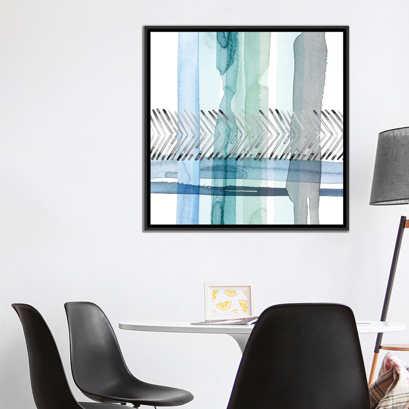 « cross couture i », reproduction sur toile, H 26 po x l 26 po x P 1,5 po, Toile avec cadre noir, Pas de tapis