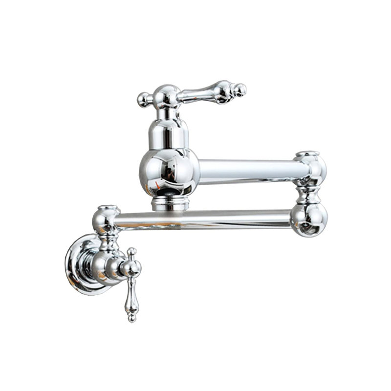 Pot Filler Faucet For Wall Mount, Double Joint Swing Arms, Scratch , Rust 100% Brass And Easy Cleaning Operations Mount Faucet, Resistance, Kitchen
