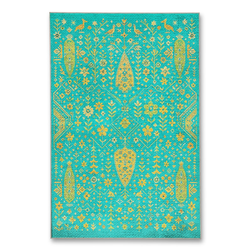 Tapis beige tissé traditionnel Mosso, 3'3" x 4'11"