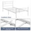 Modern Metal Bed Frame with Cross-design Headboard & Footboard-230473505-230473510