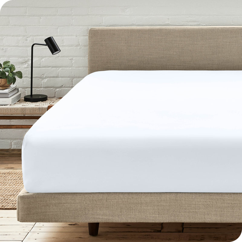 Drap-housse à poches profondes en microfibre ultra-douce, Blanc, Drap-housse de taille double