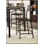 Ensemble de salle à manger de style industriel 5 pièces brun antique avec table à hauteur de comptoir et 4 chaises hautes, fabrication en métal durable