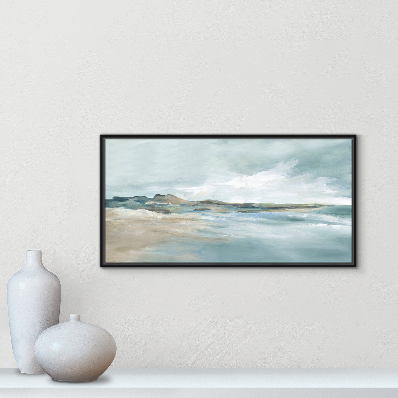 Coralie "Sandpoint" Print by Carol Robinson, 19.5" H x 37.5" W, Black
