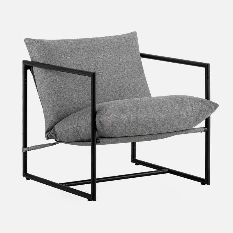 Aydeen Modern Armchair - Supersize Accent chair with Sturdy metal frame & Comfort Foam Cushions - Extra roomy seat with plush foam cushions - Easy assembly