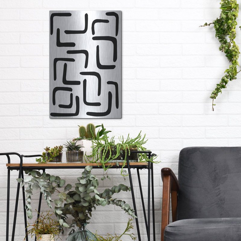 «Shuffle III» par Regina Moore, art mural en métal, 16 po x 24 po, H 16 po x l 12 po