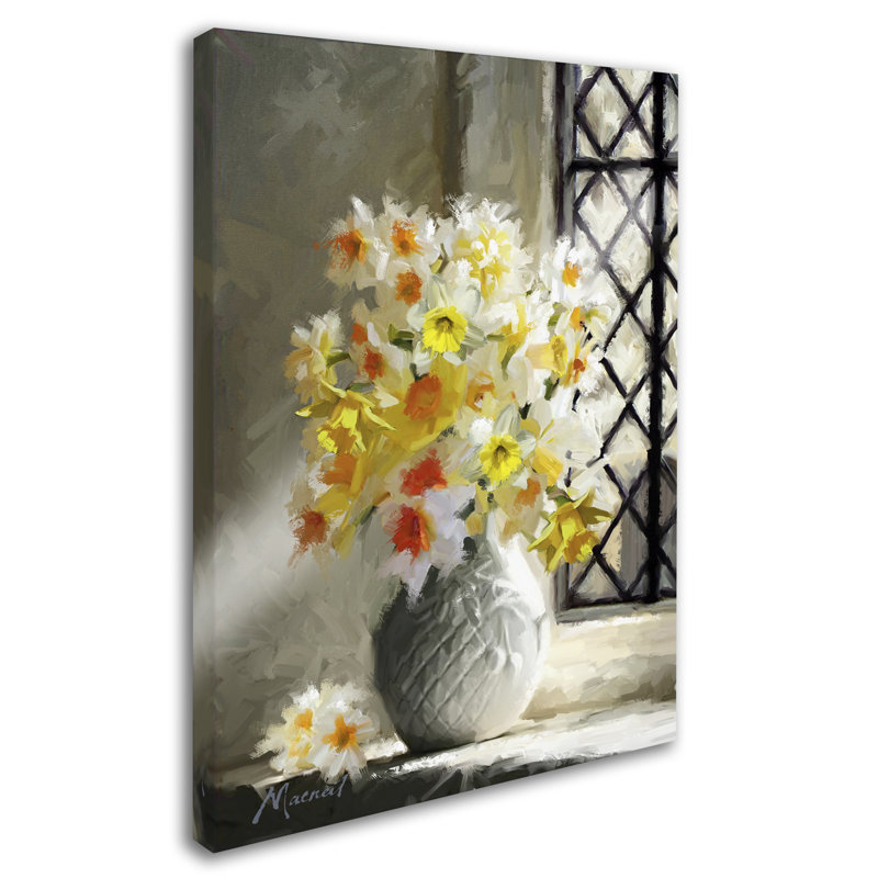 Armand 'Daffodils at Window' Print on Canvas, 19" H x 14" W x 2" D