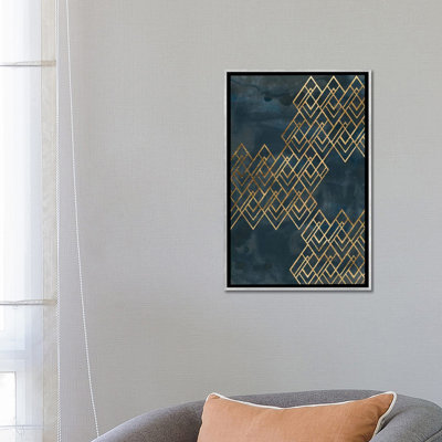 " Deco Pattern in Blue I " Print