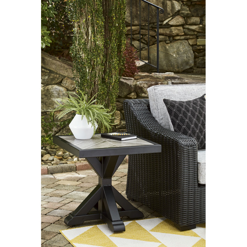 Table basse d'extérieur carrée L 22,25 po x l 22,25 po Kholten