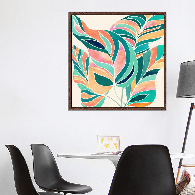Rise Up - Print on Canvas, Classic Brown Wood Floater Framed, 93.98cm H x 93.98cm W x 3.81cm D
