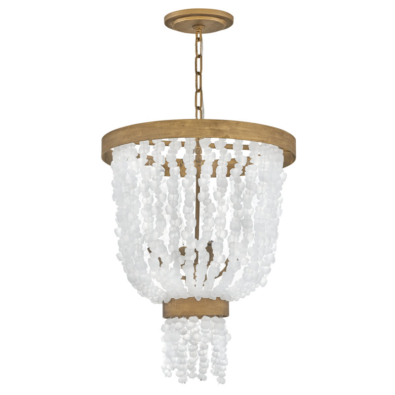 Dune 4 - Ligh Crystal Tiered Pendant, Burnished Gold