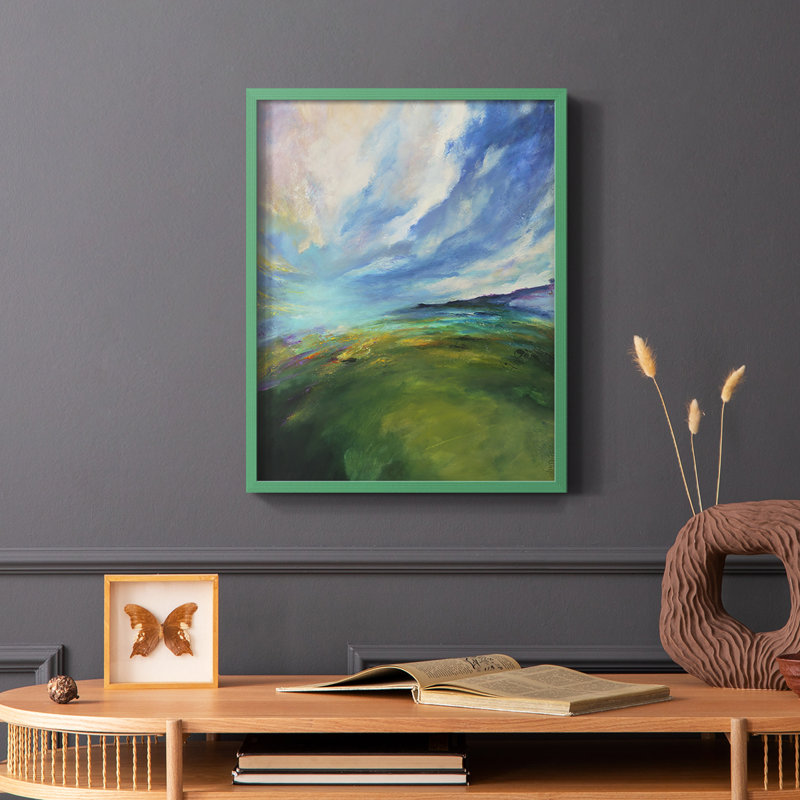 Earth's Magic II, reproduction encadrée - bois massif, Vert, H 10 po x l 8 po