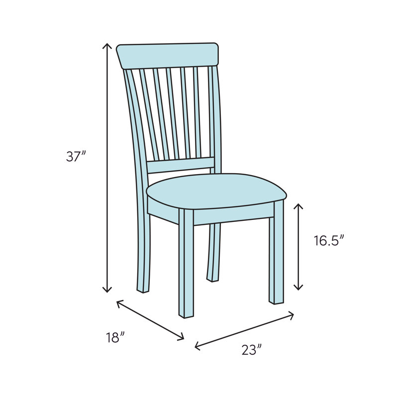 17'' H Acacia Solid Wood Side Chair, Espresso