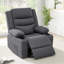 Fauteuil oscillant pivotant extensible avec accoudoirs, chaise berçante rotative à 360 ° avec porte-gobelets et poches latérales-2100656059