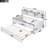 Twin Size Wooden Captain Bed with Bookshelves, 3 Storage Drawers, Trundle Bed, White Wash-1931994552-1931994559