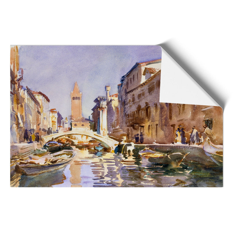 Venetian Canal by John Singer Sargent - No Frame Painting, 42cm H x 59cm W x 0.1cm D