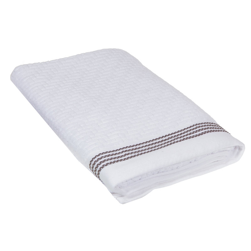 Serviette de bain Basketweave, Blanc