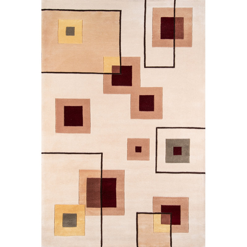 Ayano Wool Geometric Indoor Rug, Rectangle 2' x 3'