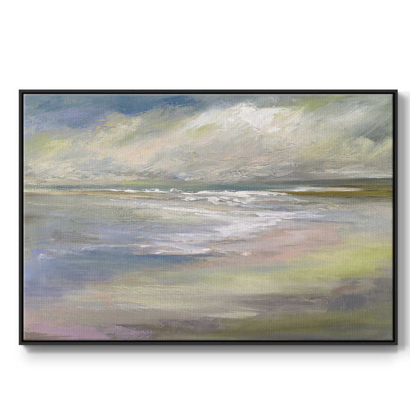 Beach Light II, reproduction sur toile encadrée, H 25 po x l 37 po x P 2 po, Noir