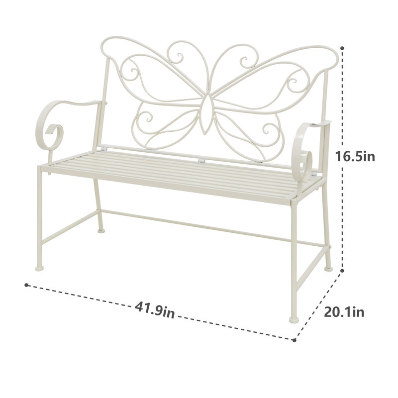 Banc de jardin 42 po, Ivoire ivoire