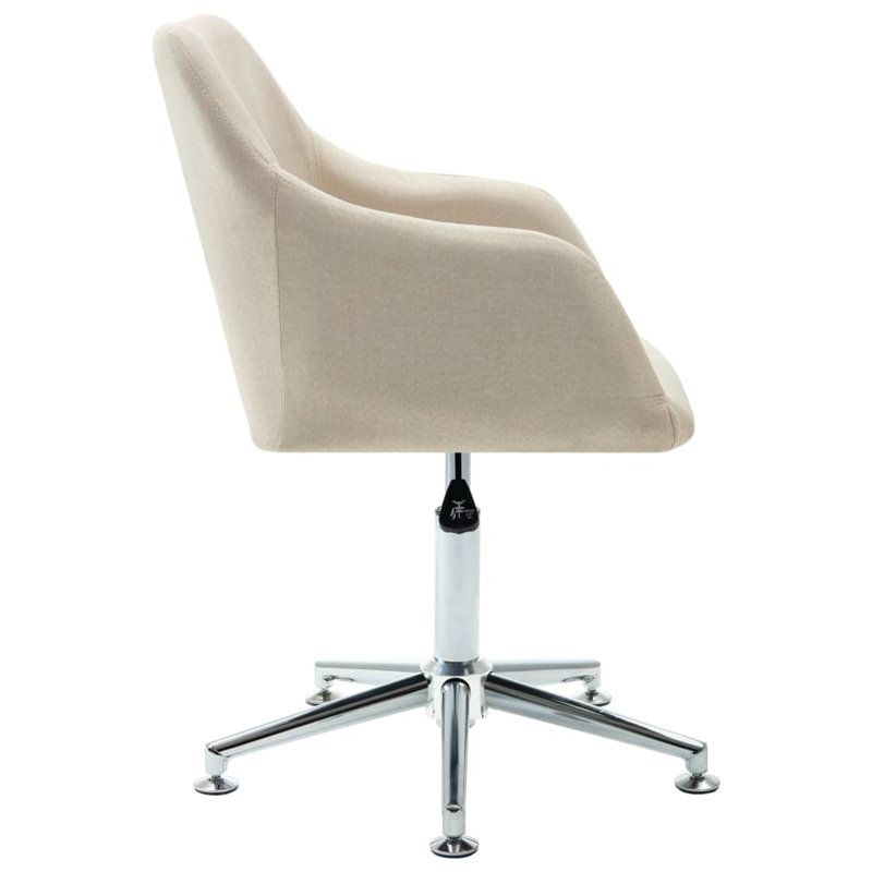 Danjela Swivel Office Chair Fabric, Cream