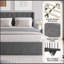 Queen Size Bed Frame With Storage Drawers And Wingback Headboard, Button Tufted Design, Dark Grey-995165028-995165031